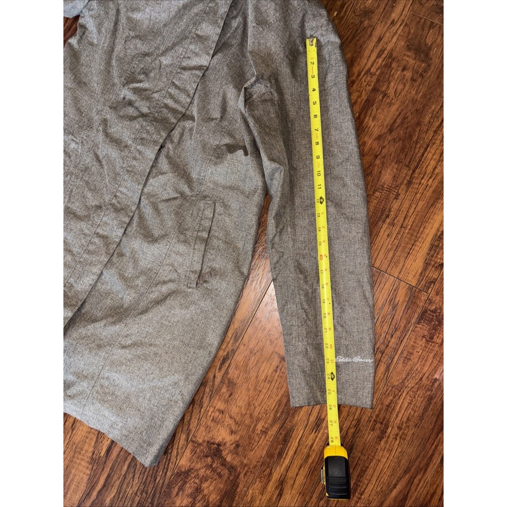 Eddie Bauer Women's L Waterproof Hooded Jacket Gray rain wind - Picture 9 of 10